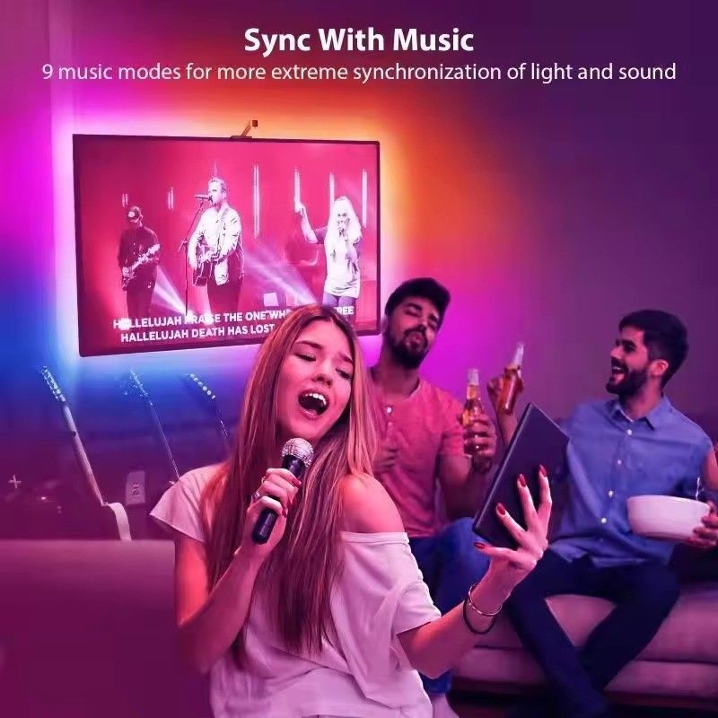 55-65 ίντσες Alexa Google Home Ambient Smart App Wifi Immersion TV LED φώτα πίσω 3.8m 12.5ft ROLL με κάμερα