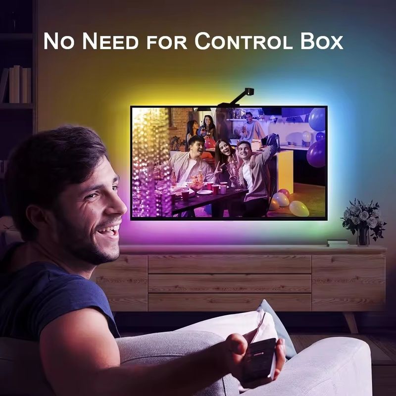 55-65 ίντσες Alexa Google Home Ambient Smart App Wifi Immersion TV LED φώτα πίσω 3.8m 12.5ft ROLL με κάμερα