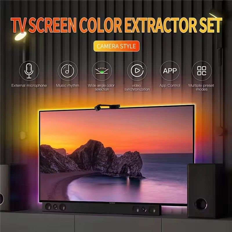 Τύπος LED Smd5050 Led Chip Atmosphere 16.4ft LED Strip Συντονισμός με την οθόνη Μουσική για Google TV