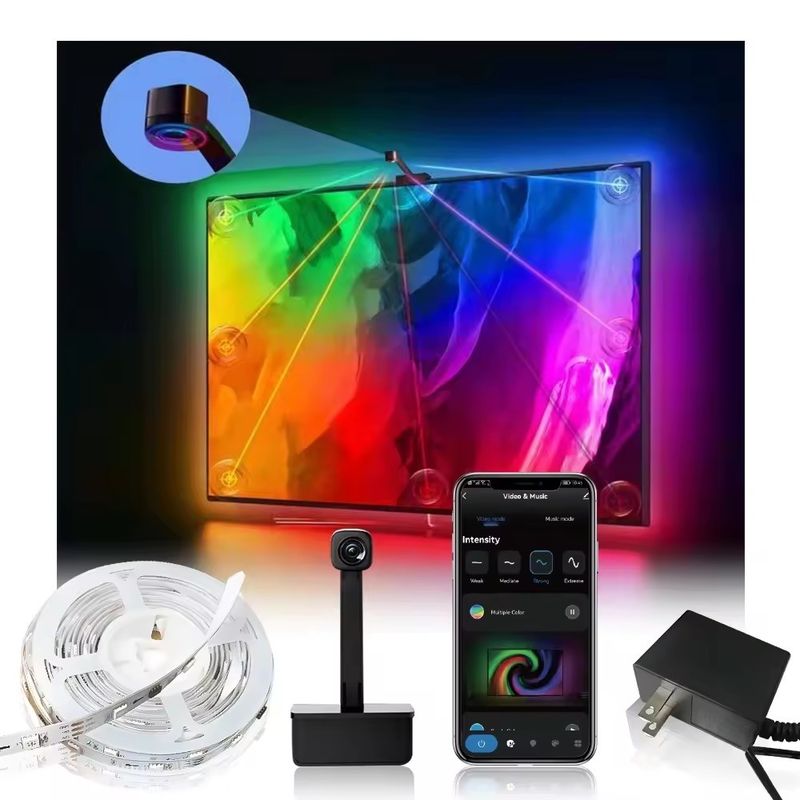 Τύπος LED Smd5050 Led Chip Atmosphere 16.4ft LED Strip Συντονισμός με την οθόνη Μουσική για Google TV