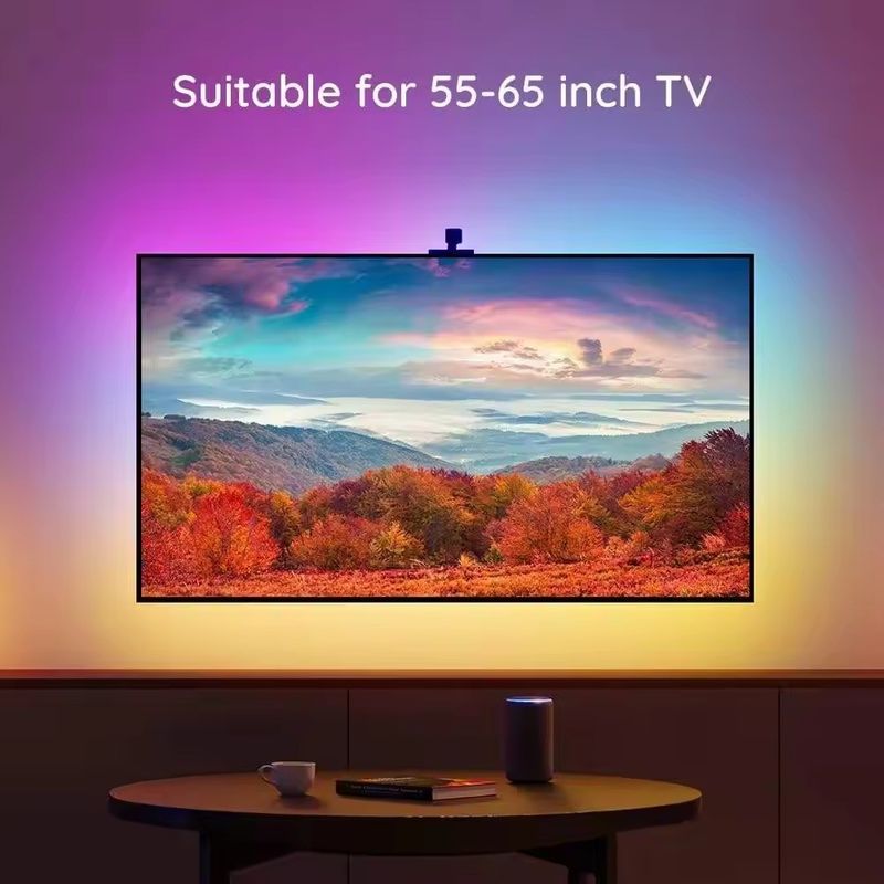 RGB Decor Bar LED Smart TV Backlight Strips Φώτα με κάμερα IP20 3.8m 12V για τηλεόραση