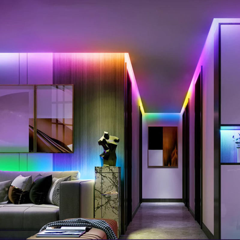 10mm πλάτος PCB ευέλικτο RGB COB LED Strip Φως Φωτοπηγή LED Spot Free IP20 DC 12V
