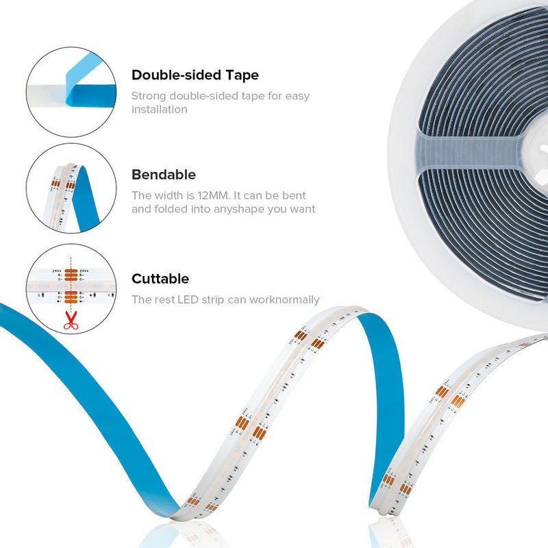 50000 ώρες διάρκεια ζωής RGBCCT COB LED Strip Light για φωτισμό καθιστικού και υπνοδωματίου