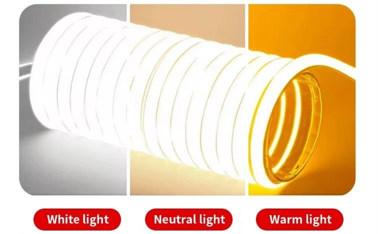 Υψηλής τάσης ευέλικτο COB LED Strip Light IP65 Αδιάβροχο 50M 100M ανά τροχιά με διάρκεια ζωής 30000 ωρών και 80 CRI