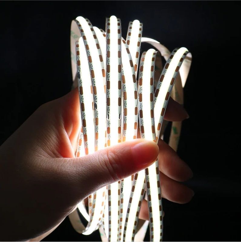 300LED COB LED Strip Light με 800lm 8mm PCB Width 24V 12V 2700K 3000K 4000K 6500K