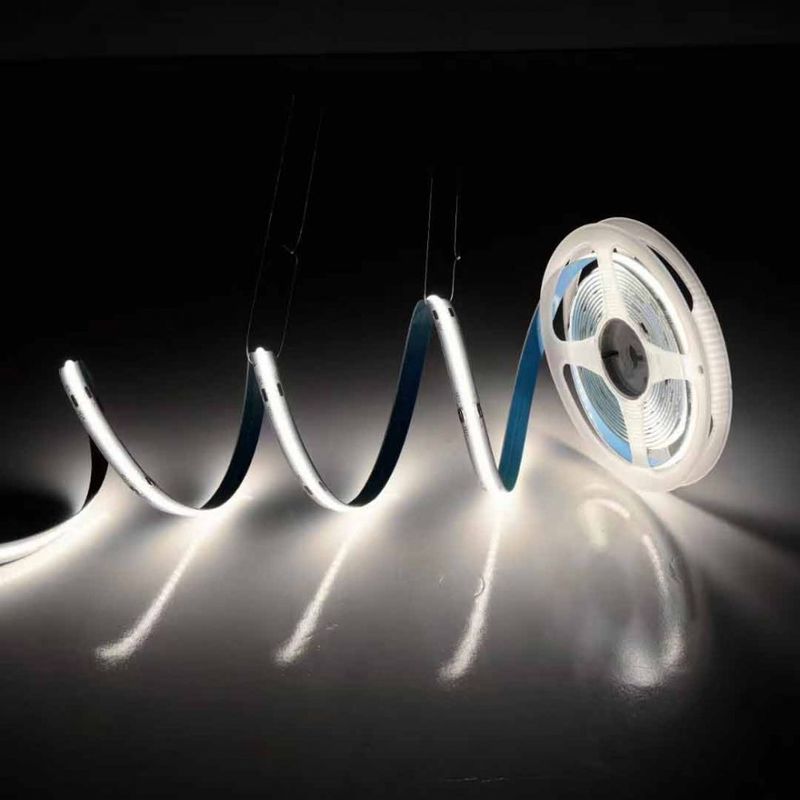 Εξοικονόμηση ενέργειας IP20 COB LED Strip Light 8mm PCB 300τσίπς ανά μέτρο με 800lm φωτεινή ροή