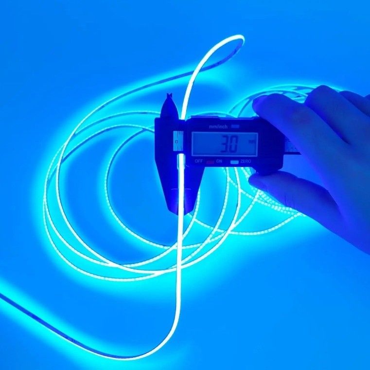 Μακροχρόνιο φως COB με LED Strip με Dimmer 3mm Ultra Slim 400Leds / m Λευκή ταινία COB 50000 ώρες Ιδανικό