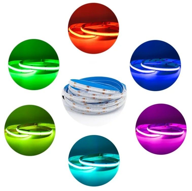 80lm/w 400leds/m Ultra Thin 5V 12V 24V IP20 Λευκή LED λωρίδα φωτισμού 3mm 5mm πλάτος Λευκή μπλε κόκκινη πράσινη FCOB LED λωρίδα