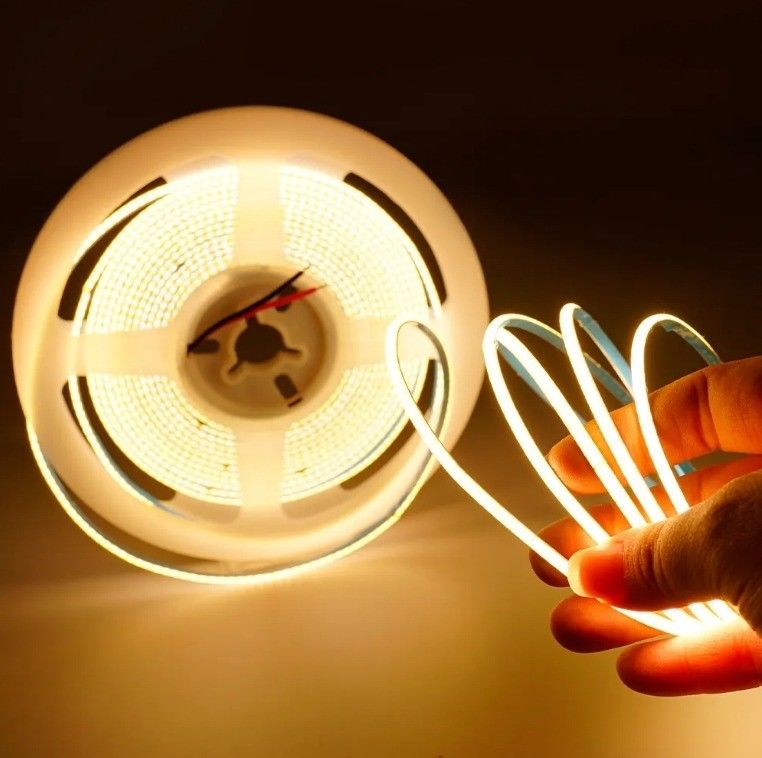 80lm/w 400leds/m Ultra Thin 5V 12V 24V IP20 Λευκή LED λωρίδα φωτισμού 3mm 5mm πλάτος Λευκή μπλε κόκκινη πράσινη FCOB LED λωρίδα