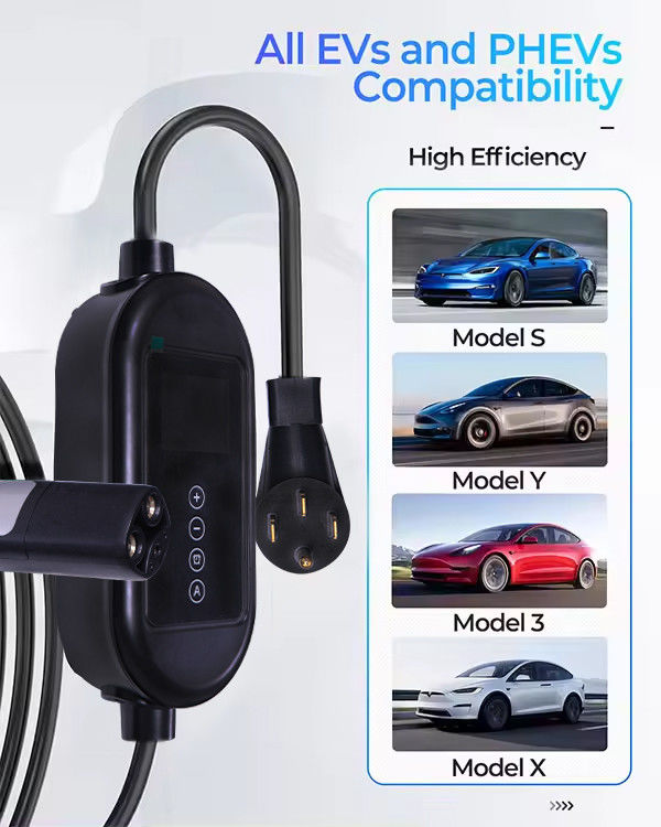 3.7KW Type 2 EV Charger με LCD δείκτη φωτός και καλώδιο 4,5M