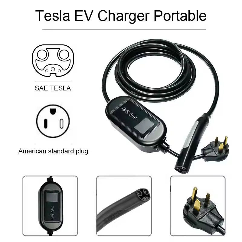 3.7KW Type 2 EV Charger με LCD δείκτη φωτός και καλώδιο 4,5M